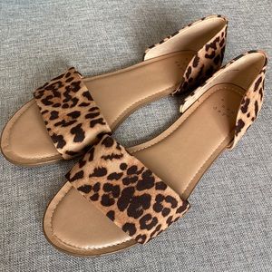Target a New Day Leopard print open toe flats